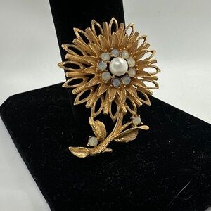 Genuine Swarovski crystal flower brooch